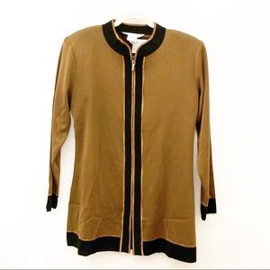 Misook 2pc set brown cardigan (XS) & blouse(S)